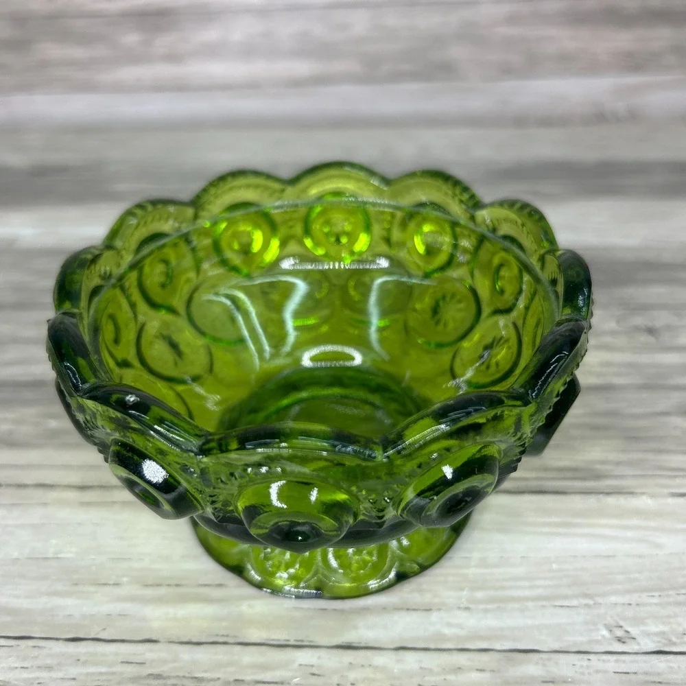 L. E. Smith Emerald Green Moon and Stars‎ Fairy Light Bottom ONLY Vintage Base